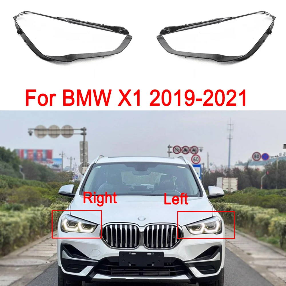 Крышка передней фары автомобиля для BMW X1 2019 2020 2021 Линзы фар Стекло Прозрачный абажур Маски корпуса лампы . ' - ' . 0