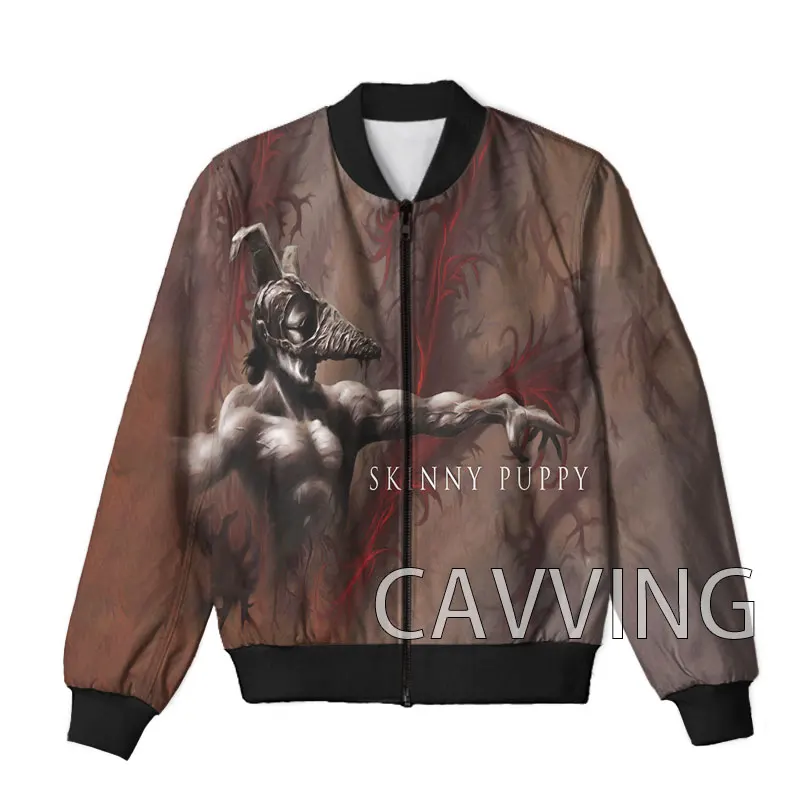 Куртки-бомберы CAVVING с 3D принтом Skinny Puppy на молнии, мужское пальто, мужское пальто, куртки на молнии для женщин / мужчин K01 . ' - ' . 2