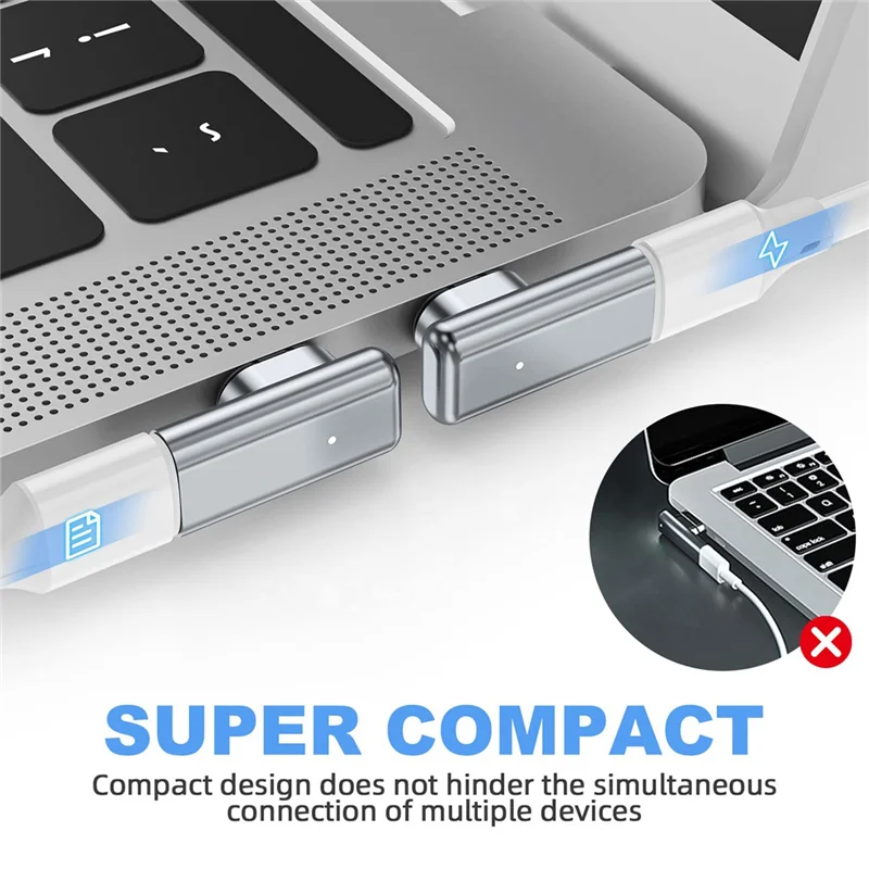 Магнитный Адаптер USB C 24-Контактный Разъем Type C 40 Гбит/с PD 100 Вт Конвертер Быстрой Зарядки для Thunderbolt 3 iPad MacBook . ' - ' . 0