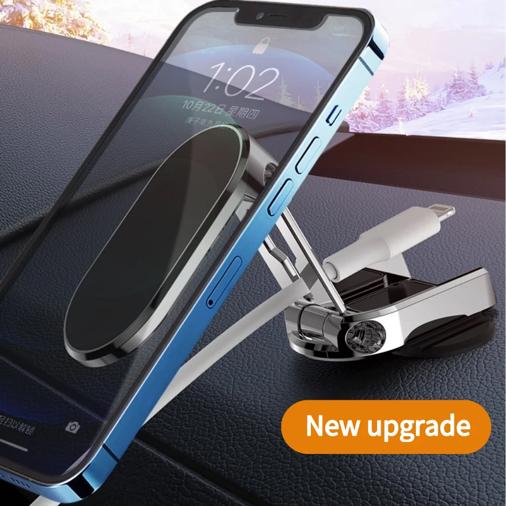Магнитный автомобильный держатель для телефона с возможностью поворота на 360 градусов, поддержка смартфона с магнитом, GPS, складной кронштейн для телефона в автомобиле для iPhone Samsung Xiaomi . ' - ' . 5