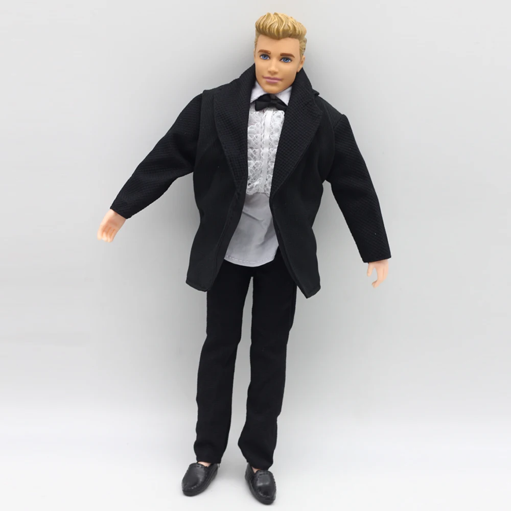 Модный официальный деловой костюм, галстук-смокинг, черное пальто, наряд для свадебной вечеринки, одежда для кукол Baribie Ken, аксессуары для кукол, игрушки . ' - ' . 1