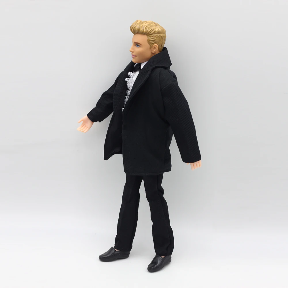 Модный официальный деловой костюм, галстук-смокинг, черное пальто, наряд для свадебной вечеринки, одежда для кукол Baribie Ken, аксессуары для кукол, игрушки . ' - ' . 2