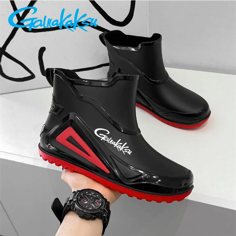 Мотоциклетные мужские непромокаемые ботинки, уличная водонепроницаемая обувь для бездорожья, мужская крутая обувь для рыбалки, пеших прогулок, легкая нескользящая резиновая обувь . ' - ' . 4