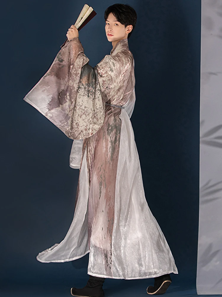 Мужской и женский костюм эпохи Мин Хань, не древний, полный комплект халата с прямым воротником в китайском стиле . ' - ' . 3