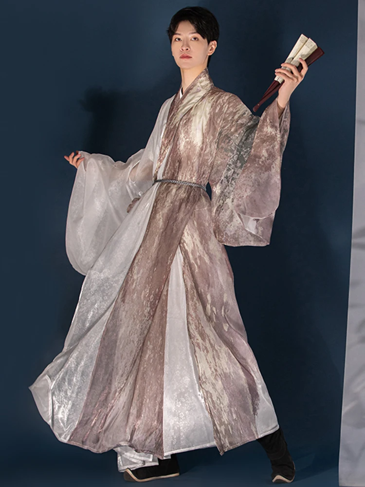 Мужской и женский костюм эпохи Мин Хань, не древний, полный комплект халата с прямым воротником в китайском стиле . ' - ' . 4