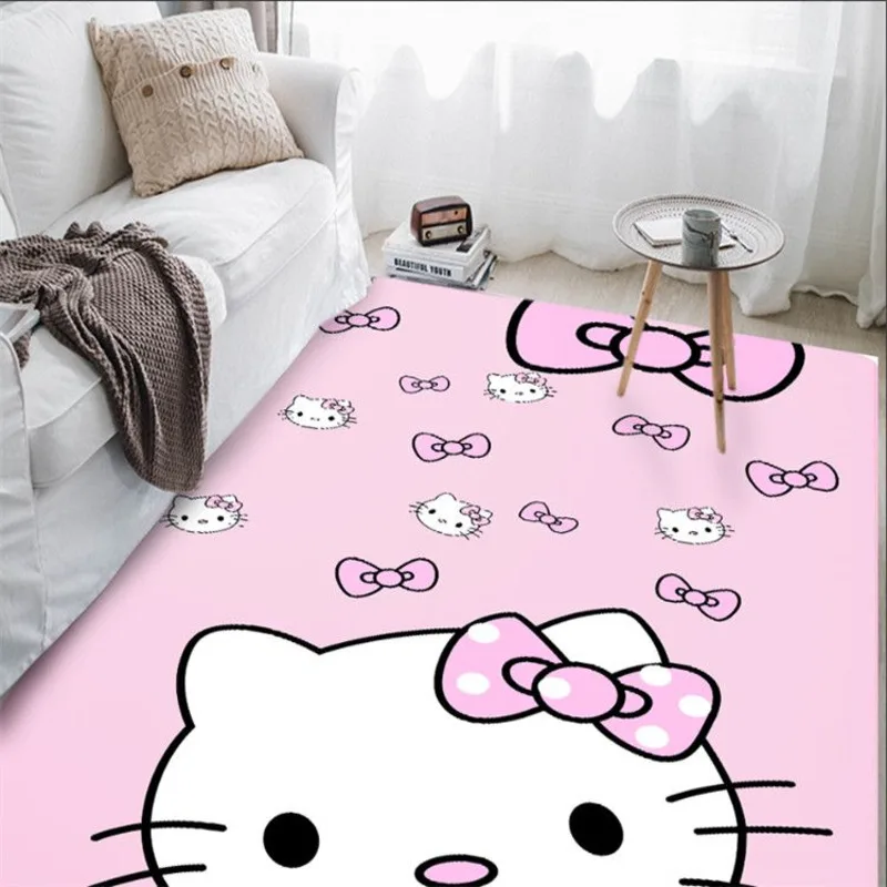 Мультяшный коврик Sanrio Hello Kitty для взрослых и детей, ковер для спальни, домашний ковер, журнальный столик, прикроватный ковер для гостиной . ' - ' . 1