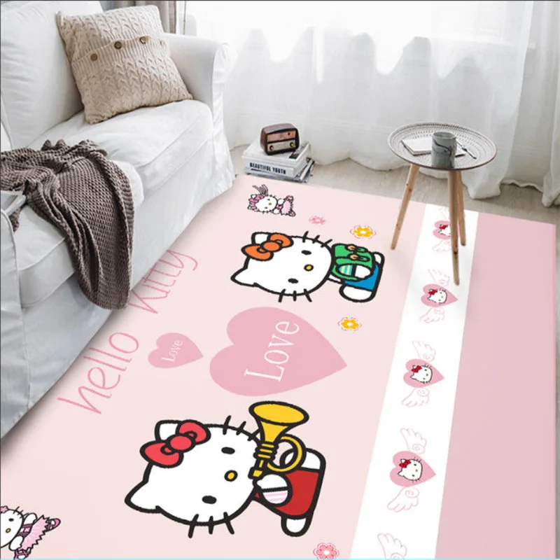 Мультяшный коврик Sanrio Hello Kitty для взрослых и детей, ковер для спальни, домашний ковер, журнальный столик, прикроватный ковер для гостиной . ' - ' . 4