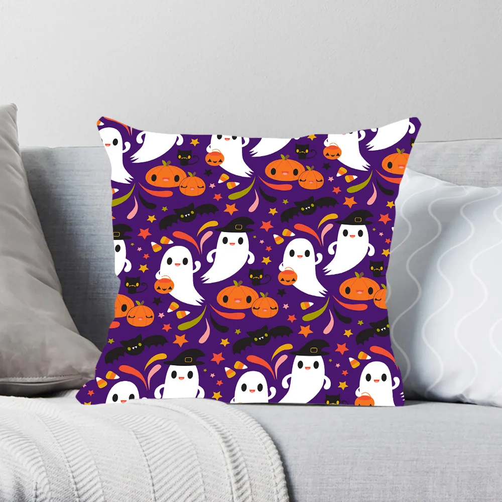 Наволочка серии CLOOCL Halloween с рисунком летучей мыши и тыквы, наволочка на невидимую молнию, принадлежности для вечеринки на Хэллоуин . ' - ' . 0