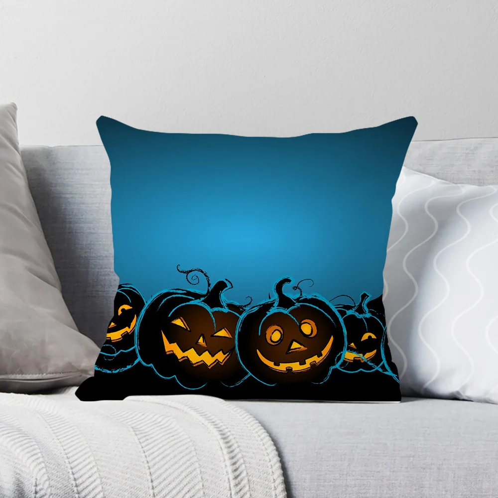 Наволочка серии CLOOCL Halloween с рисунком летучей мыши и тыквы, наволочка на невидимую молнию, принадлежности для вечеринки на Хэллоуин . ' - ' . 5