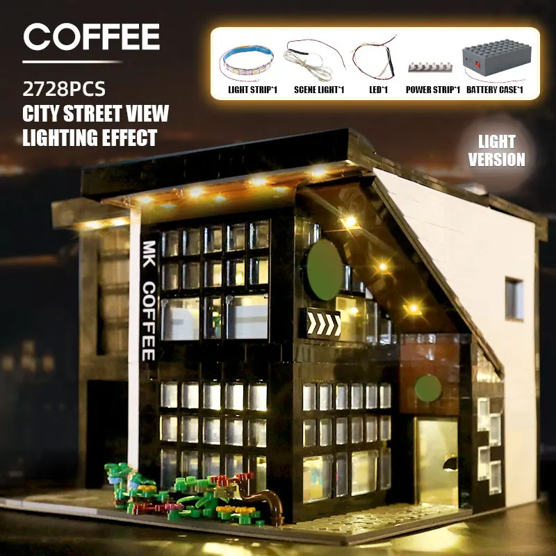 Новая серия Street View Конструктор для взрослых MOC Coffee Shop House Набор современных строительных блоков Игрушки Рождественские Подарки для детей . ' - ' . 0