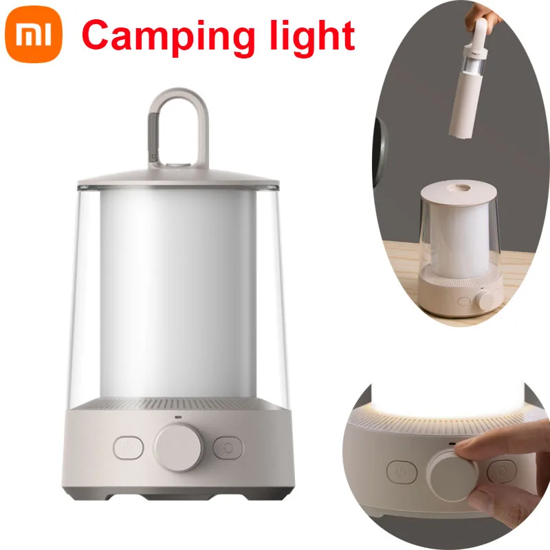 Новейший Xiaomi Mijia Camping Light Отдельный Двойной Светильник Intellect Tent Lamp Регулируемый Открытый Кемпинговый Светильник работает с приложением Mijia . ' - ' . 0