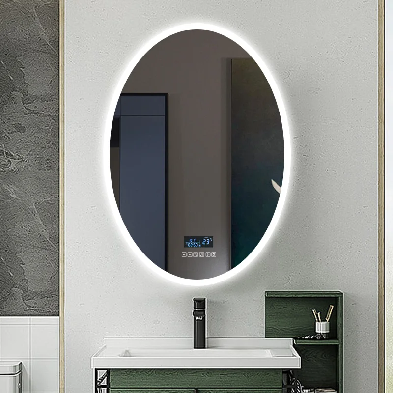 Новое овальное зеркало для ванной Nordic с противотуманной светодиодной подсветкой, умная расческа . ' - ' . 2