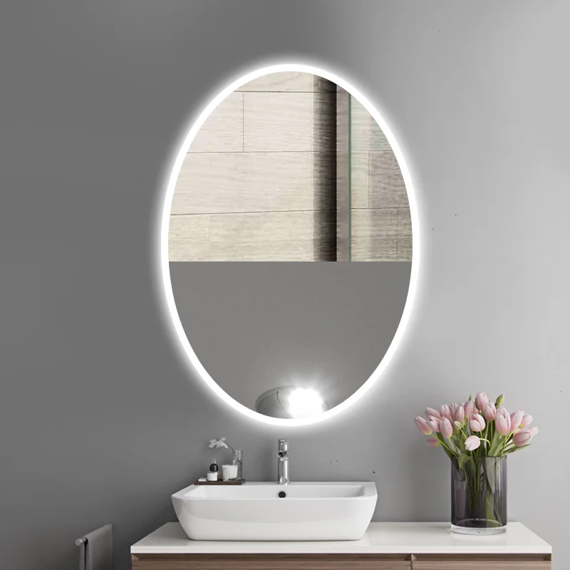 Новое овальное зеркало для ванной Nordic с противотуманной светодиодной подсветкой, умная расческа . ' - ' . 4