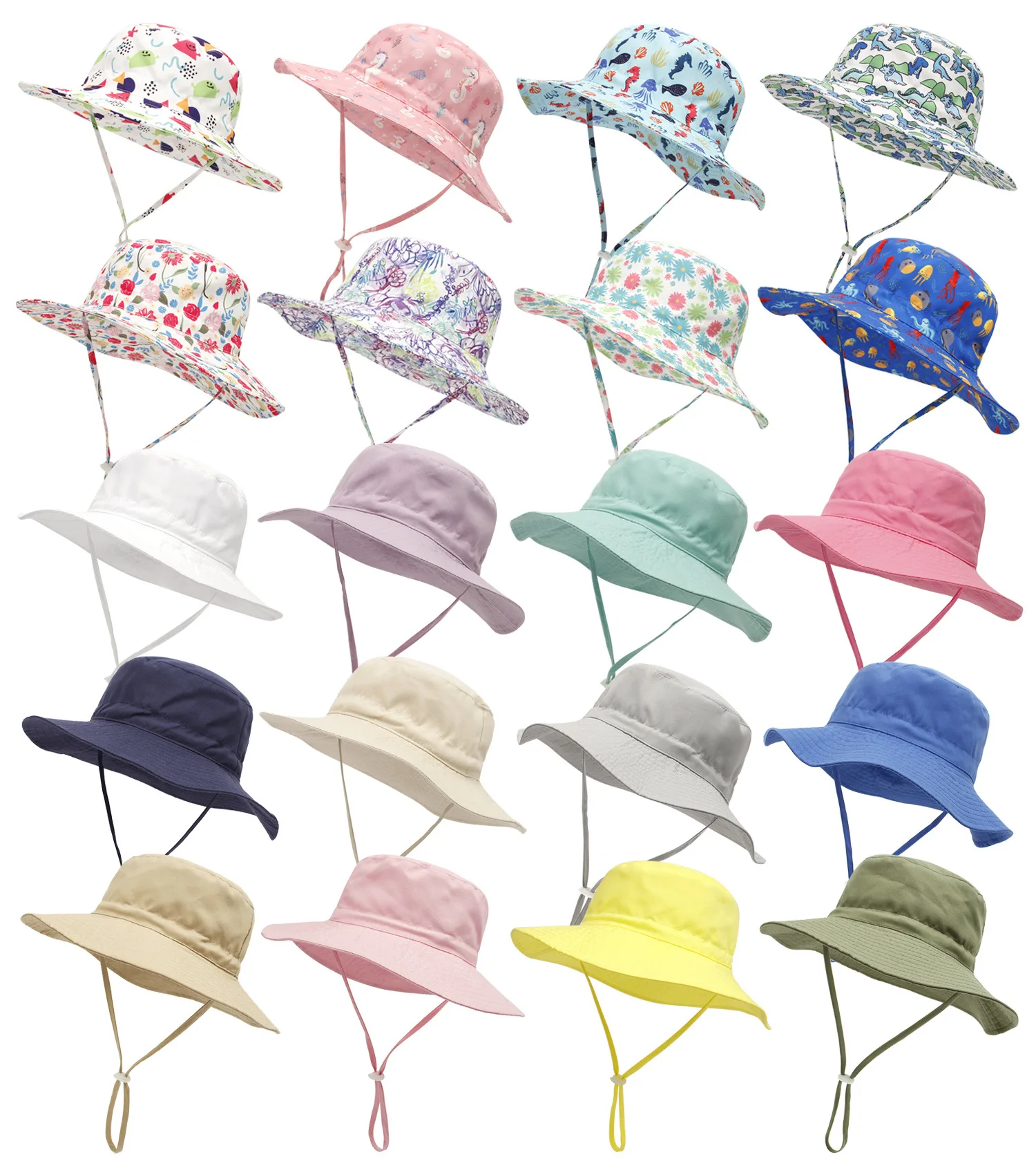 Новые детские шляпы Весна Лето Солнцезащитная кепка для мальчиков и девочек Дышащая панама Пляжная солнцезащитная кепка . ' - ' . 3