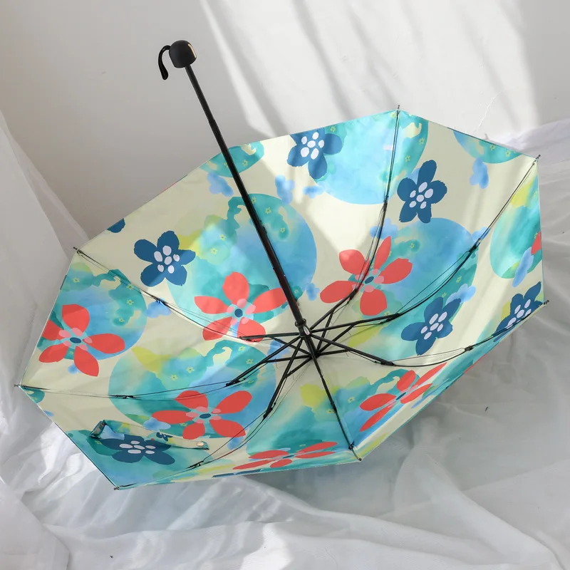 Новый Модный женский автоматический зонт с принтом 
