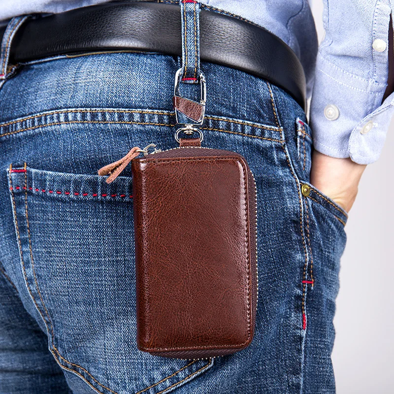 Новый модный кожаный кошелек-брелок для мужчин на молнии, чехол для ключей от дома, автомобиля, органайзер для карт, Женский кошелек, кошельки для монет, сумки для мелочи . ' - ' . 3
