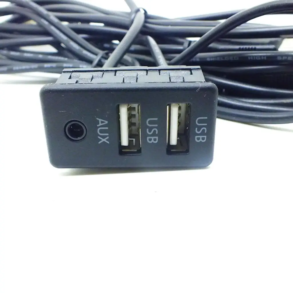 Новый разъем для удлинителя адаптера AUX + 2 USB, установленных на приборной панели . ' - ' . 5