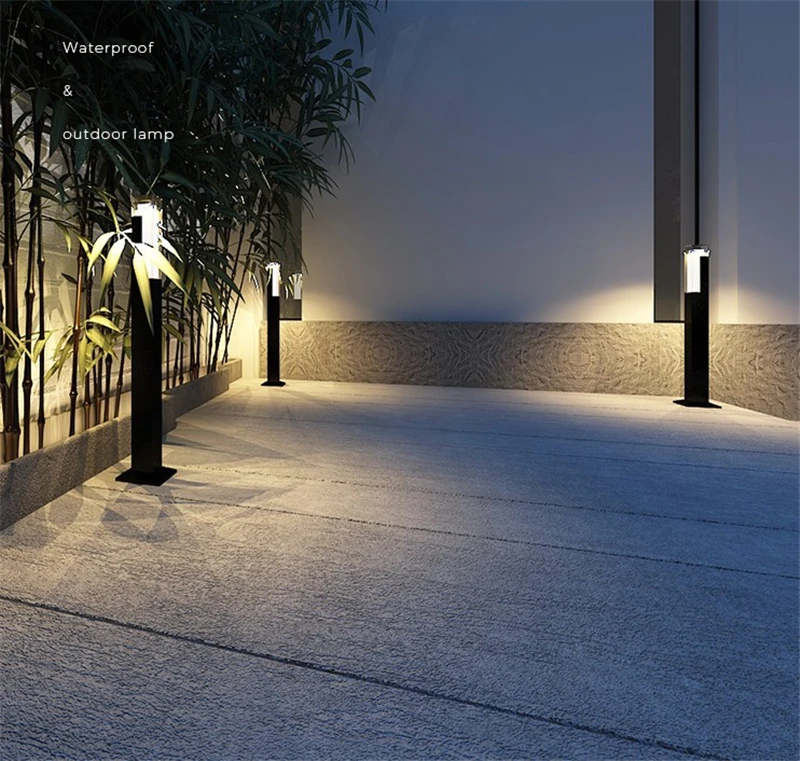 Новый стиль, Водонепроницаемая светодиодная лампа для садовой лужайки, Современный алюминиевый светильник на столбах, освещение ландшафтной лужайки во дворе виллы, освещение столбов для газонов . ' - ' . 5