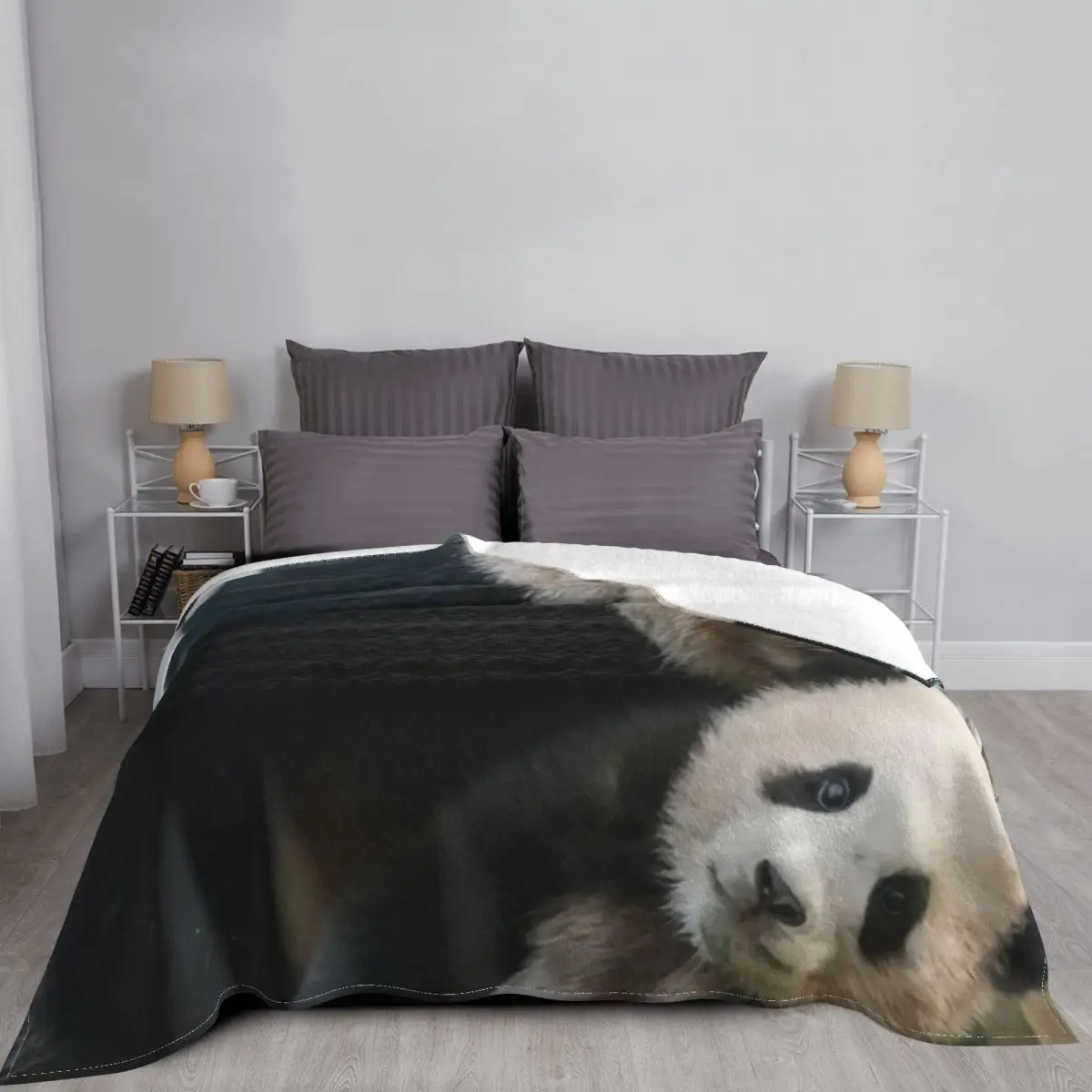 Одеяло FuBao Panda Fu Bao Легкое дышащее Фланелевое покрывало с защитой от скатывания для дивана в спальне . ' - ' . 2