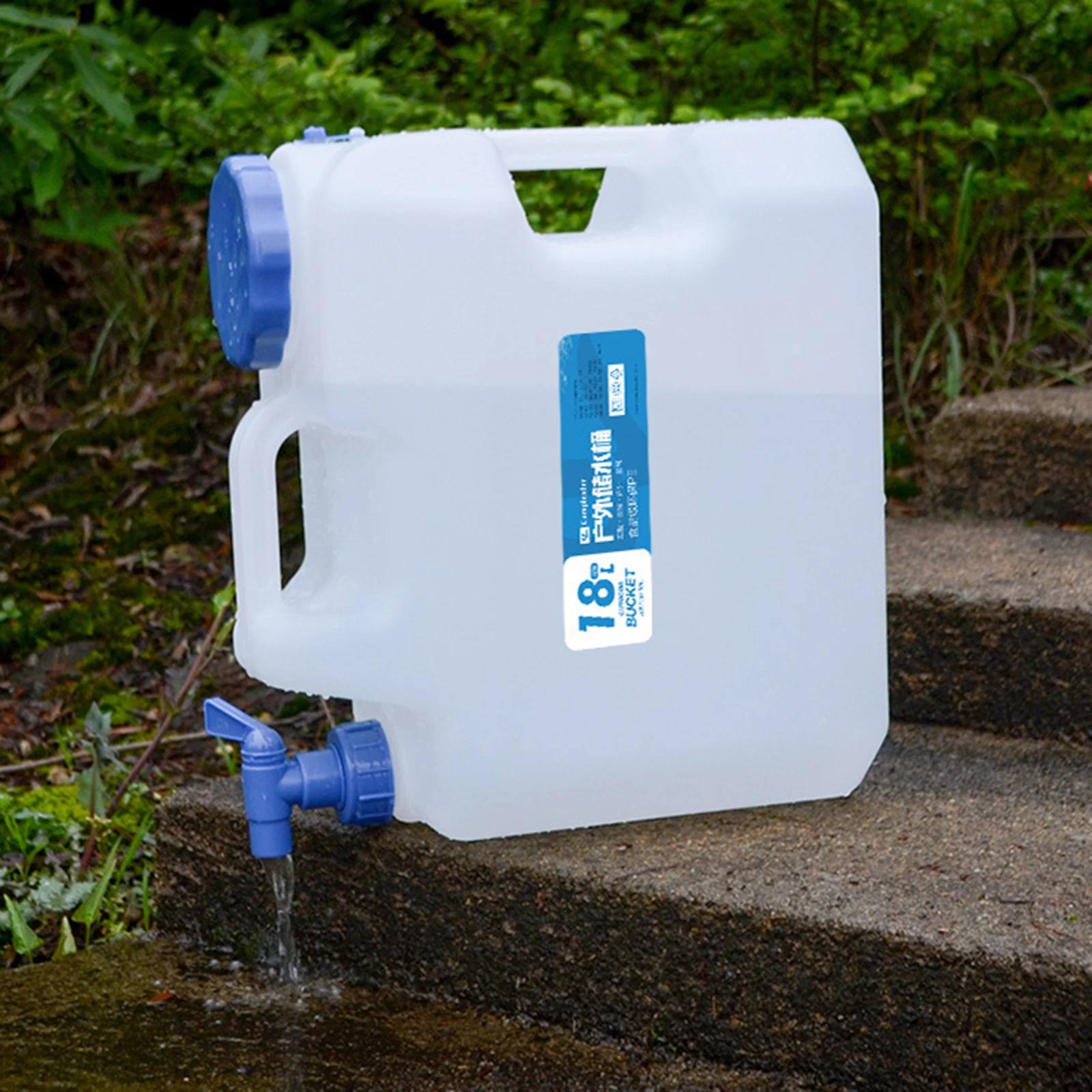 Открытый 18-литровый Контейнер для хранения воды Многоразового использования, Походное Аварийное ведро для воды . ' - ' . 0