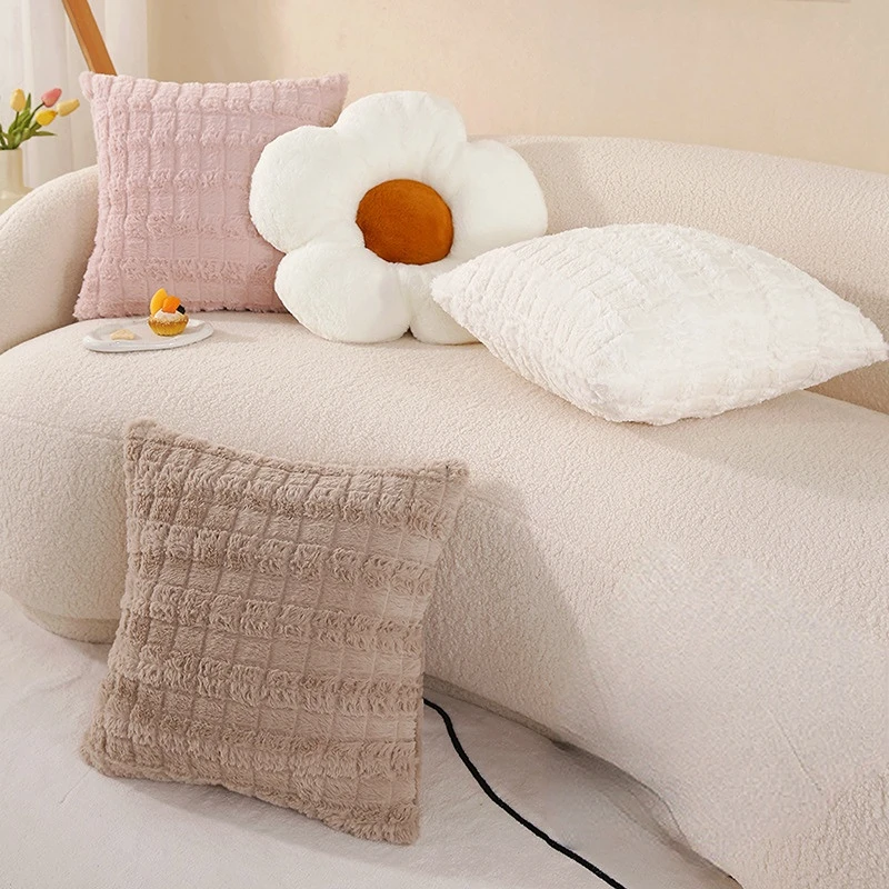 Плюшевая подушка Для спинки дивана в гостиной, Чехол для сиденья в простом стиле . ' - ' . 1