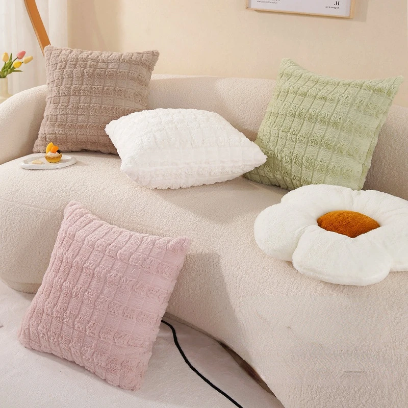 Плюшевая подушка Для спинки дивана в гостиной, Чехол для сиденья в простом стиле . ' - ' . 2