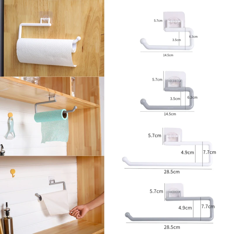 Подвесной держатель туалетной бумаги в рулоне, Вешалка для полотенец, Кухонный шкаф, Рулон бумаги для кухни, Аксессуары для ванной комнаты . ' - ' . 5
