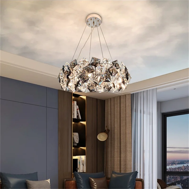 Подвесной светильник WPD в стиле постмодерн, роскошный хрустальный креативный светодиодный светильник для домашней столовой и гостиной . ' - ' . 2