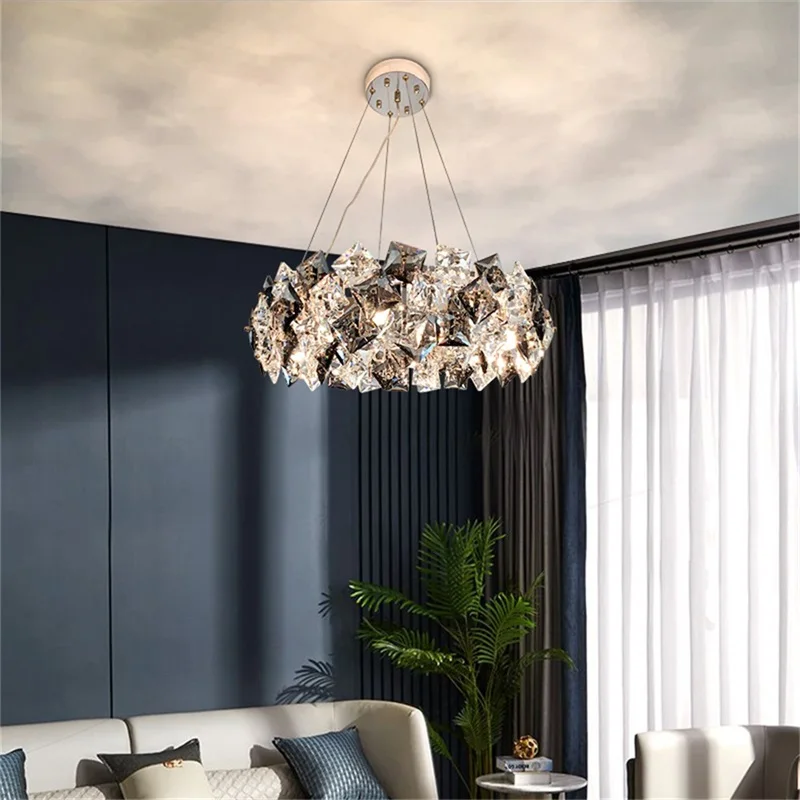 Подвесной светильник WPD в стиле постмодерн, роскошный хрустальный креативный светодиодный светильник для домашней столовой и гостиной . ' - ' . 3