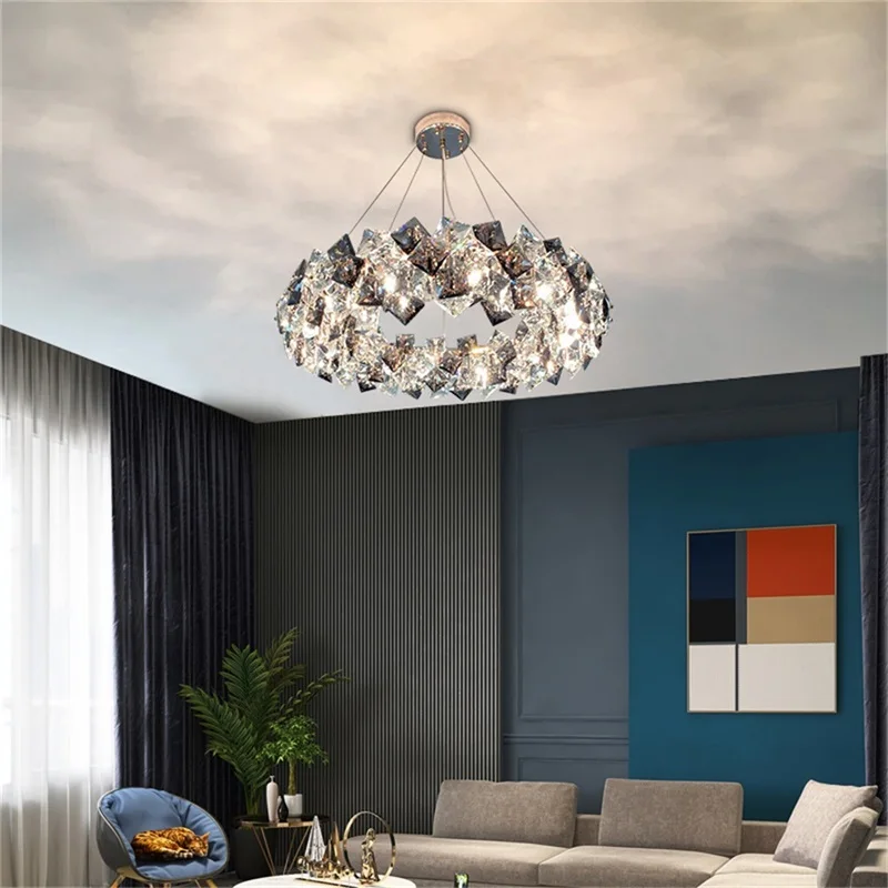 Подвесной светильник WPD в стиле постмодерн, роскошный хрустальный креативный светодиодный светильник для домашней столовой и гостиной . ' - ' . 4