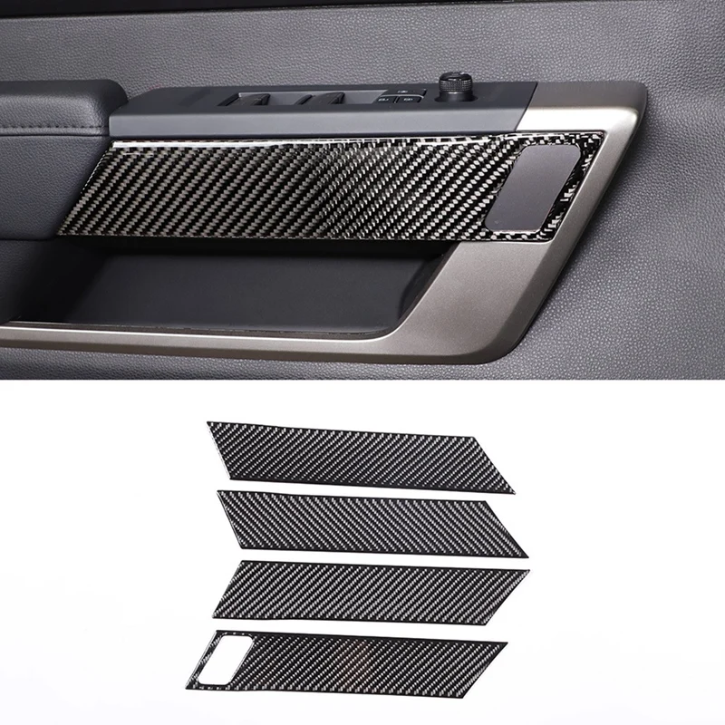 Подлокотники автомобильных дверей, украшенные натуральным карбоновым покрытием, высококачественная версия для Toyota Tundra 22-23 года выпуска . ' - ' . 2