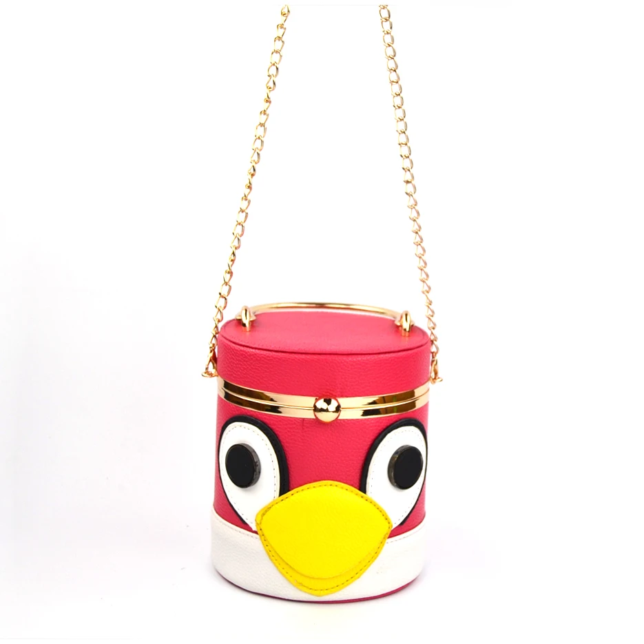 Прекрасный кошелек с изображением животного пингвина, дизайнерские мини-сумки-тоут, розово-красные, бежевые, черные Женские сумки-ведра из искусственной кожи на цепочке. . ' - ' . 3