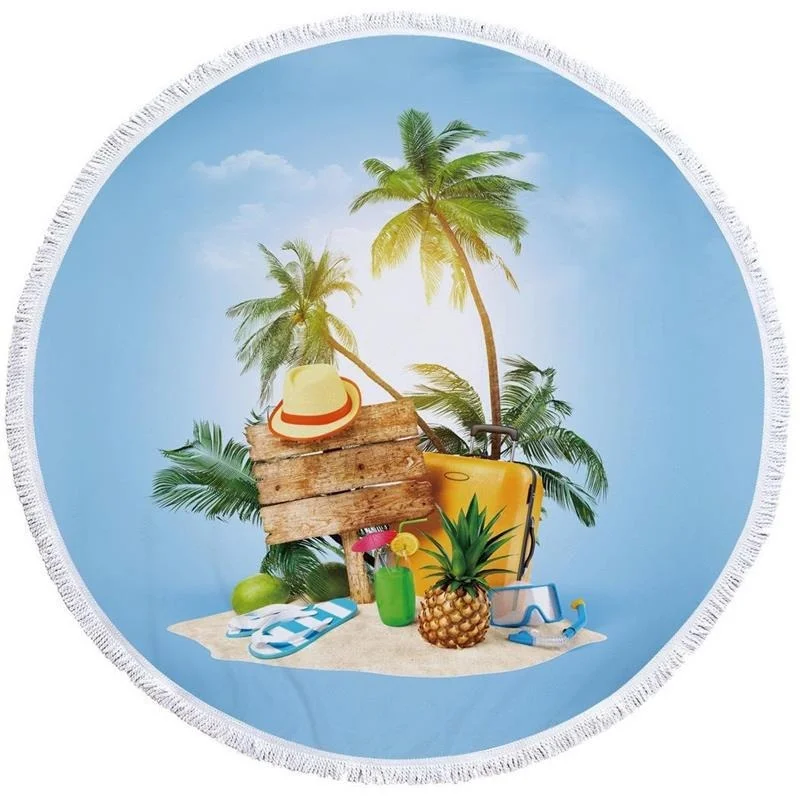 Приморский пейзаж кокосовая пальма роскошное пляжное полотенце Морское пляжное полотенце Полотенце пляжные полотенца Полотенце пляжное полотенце Банные полотенца пляжный коврик полотенце . ' - ' . 3