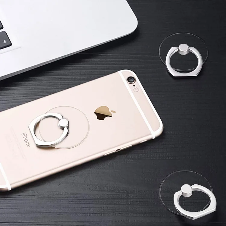 Прозрачная подставка для кольца для мобильного телефона с поворотом на 360 °, прозрачная подставка для пальцев, совместимая с iPhone или чехлом для телефона . ' - ' . 4
