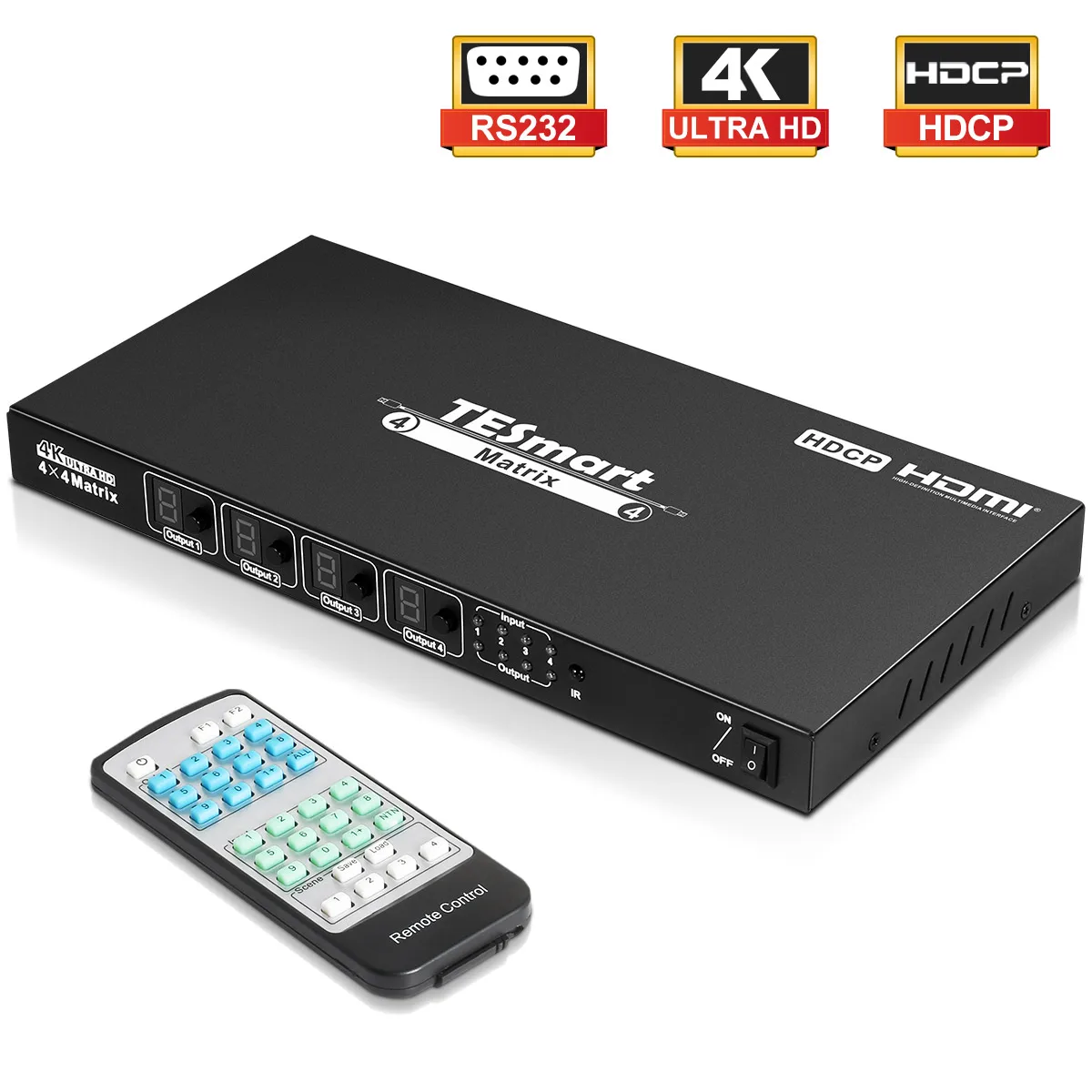 Прямая поддержка TESmart Factor ИК-пульт дистанционного управления 4K HDMI Видео HDMI Матрица 4x4 4 входа 4 выхода . ' - ' . 1