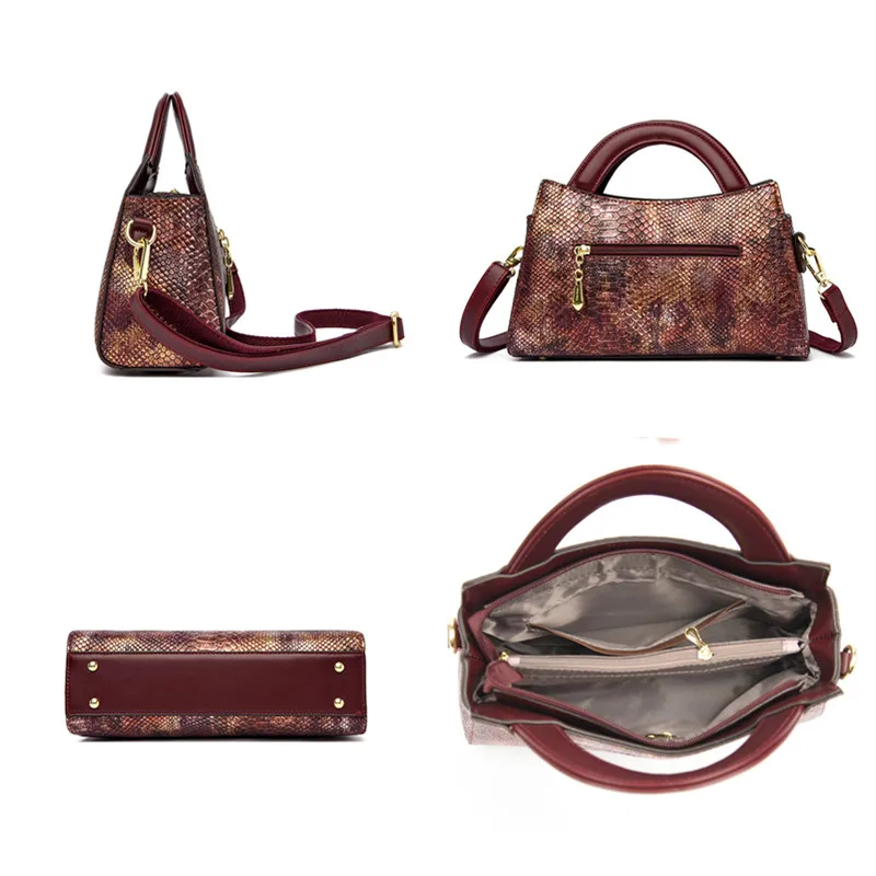Роскошная Женская сумка 2023 Дизайнерская сумка через плечо с крокодиловым узором из искусственной кожи, брендовая Женская повседневная сумка через плечо, Яркая Цветная сумка . ' - ' . 4