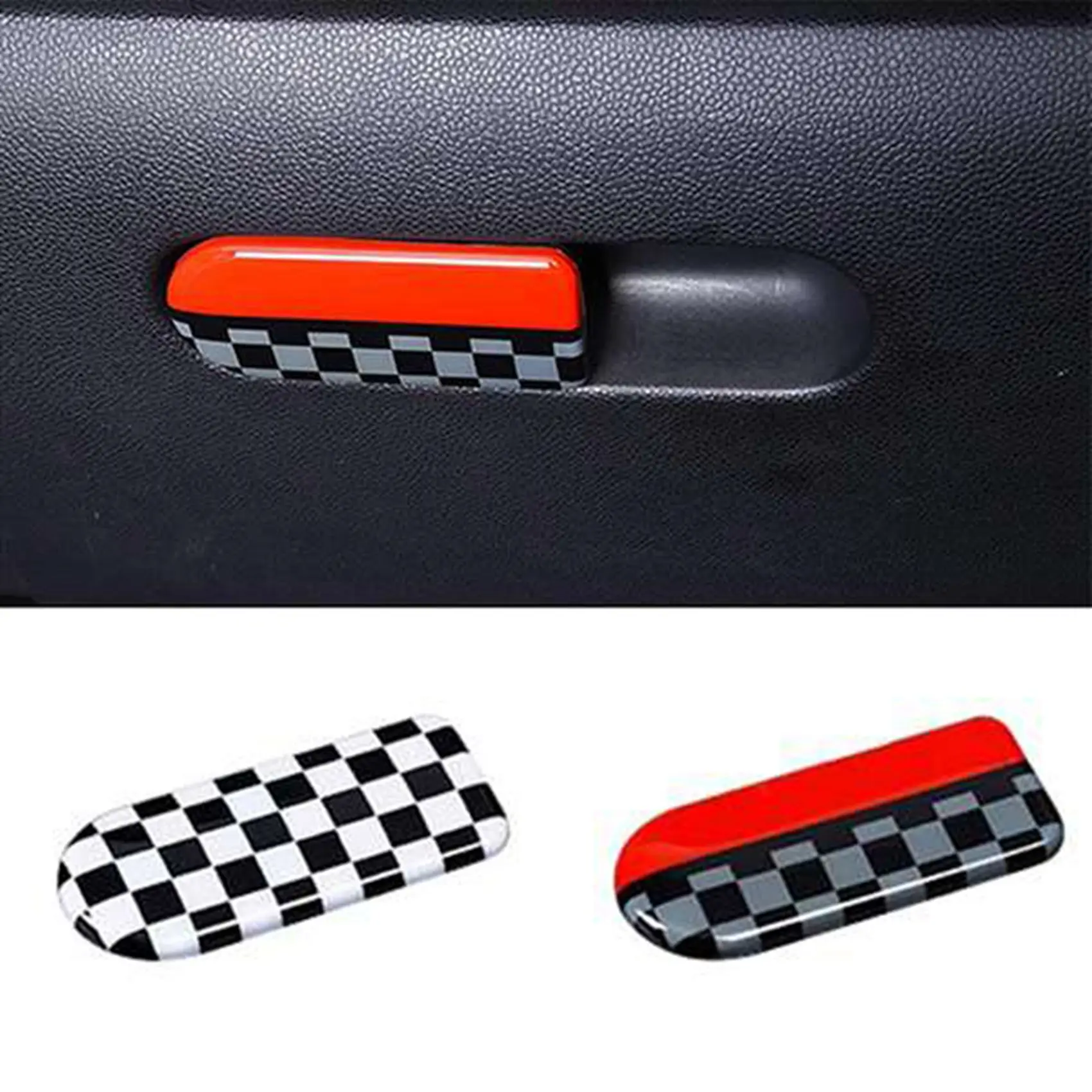 Ручка автомобильного бардачка, коробка для хранения, накладка, наклейка на коробку для хранения, крышка чаши для BMW Mini Cooper S F54 F60, черный, белый . ' - ' . 1
