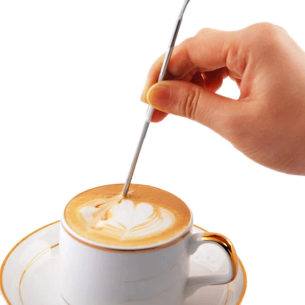 Ручка для рисования кофе латте, гирлянда, игла для рисования Капучино Эспрессо из нержавеющей стали, игла для вскрытия кофе, палочка для молока, инструменты для бариста . ' - ' . 5