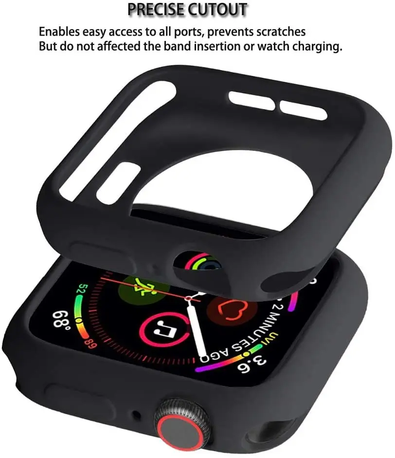 Силиконовый чехол Candy для Apple Watch Ultra 49 мм Защитный чехол для iWatch серии 8 7 SE 6 5 4 3 2 41 мм 45 мм 38 мм 40 мм 42 мм 44 мм . ' - ' . 1