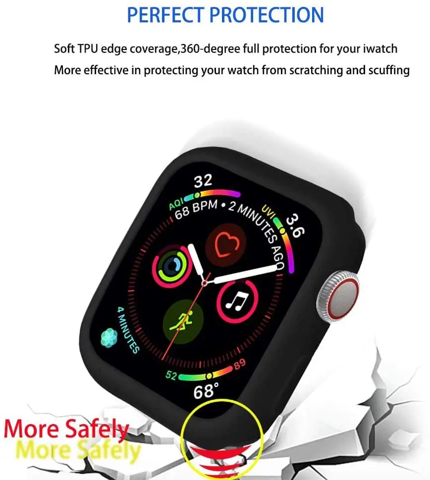 Силиконовый чехол Candy для Apple Watch Ultra 49 мм Защитный чехол для iWatch серии 8 7 SE 6 5 4 3 2 41 мм 45 мм 38 мм 40 мм 42 мм 44 мм . ' - ' . 2