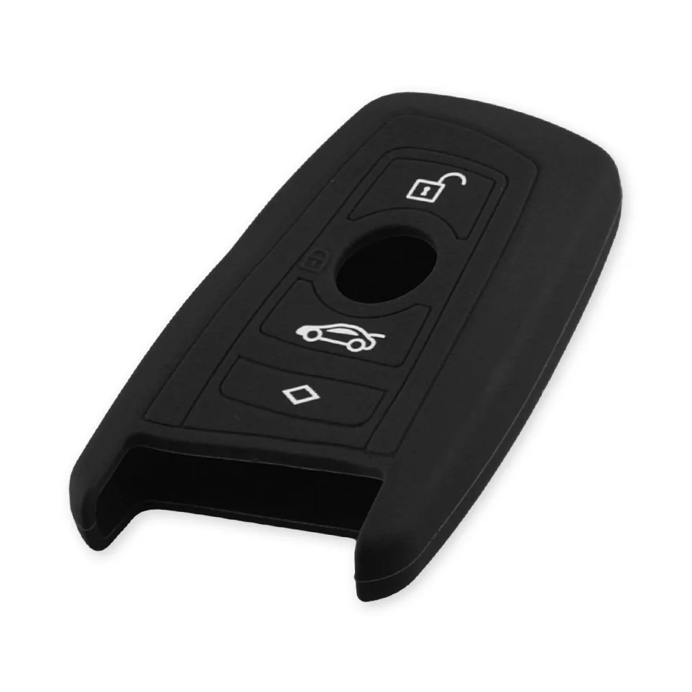 Силиконовый чехол для ключей от автомобиля KEYYOU для BMW 5 серии 7 серии X3 X4 Смарт-карта дистанционного управления, держатель для ключей из силикагеля, защищенная крышка . ' - ' . 1