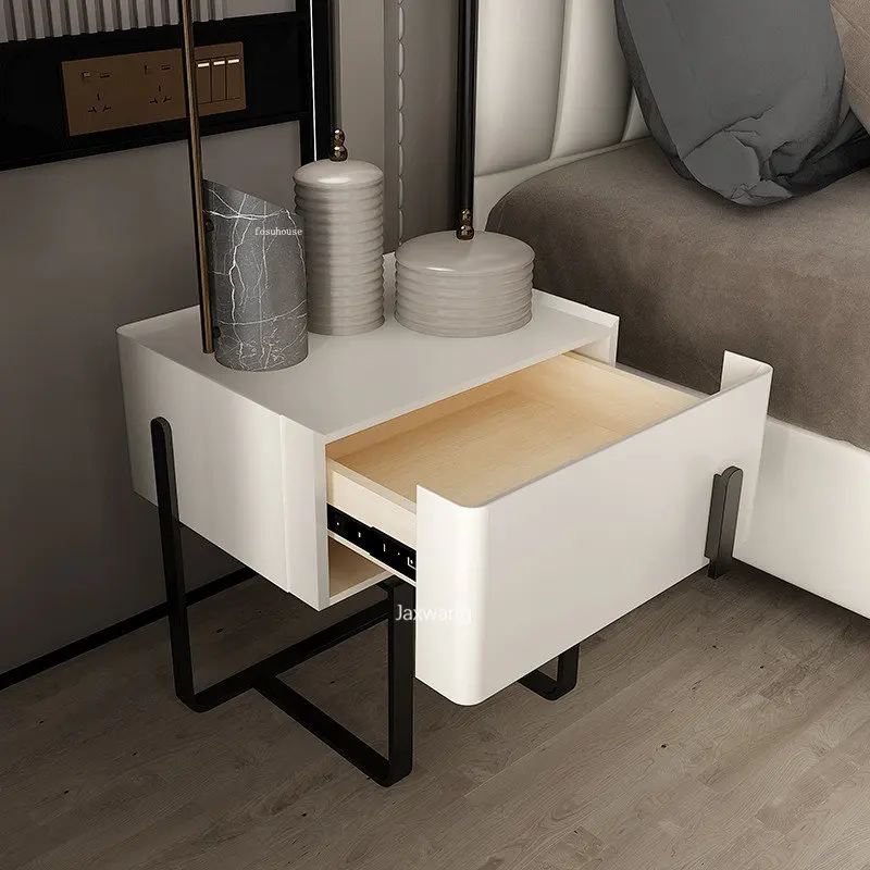 Скандинавские Тумбочки Мебель для спальни Прикроватный столик Роскошный Шкаф для хранения Минималистичная Кожаная Простая Креативная Тумбочка для хранения . ' - ' . 3