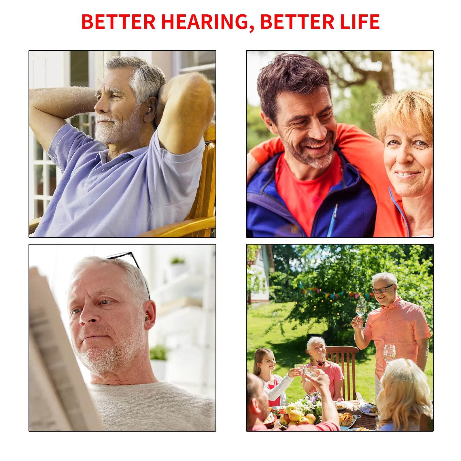 Слуховые аппараты Цифровой слуховой аппарат Беспроводной 2-канальный Регулируемый усилитель звука для глухих пожилых audifonos para sordera . ' - ' . 4