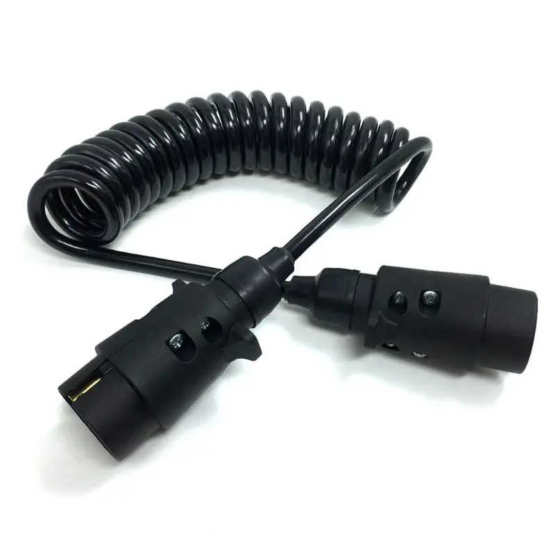 Соединитель гибкого спирального кабеля для прицепов 7-контактный Адаптер жгута проводов прицепа, Тяговое устройство, Принадлежности для проводки . ' - ' . 1
