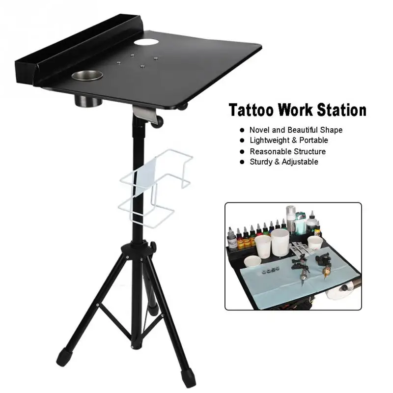 Съемный стол для татуажа, Портативная Компактная подставка с чернильницей, регулируемая по высоте, аксессуары для перманентного макияжа, татуировки для боди-арта, . ' - ' . 0