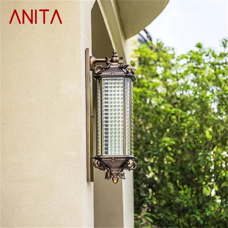 Уличный настенный светильник ANITA LED Классические Ретро Роскошные бра Водонепроницаемый IP65 Декоративный для дома . ' - ' . 0