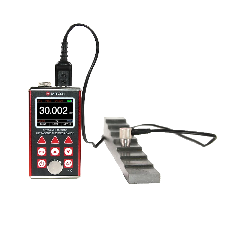 Ультразвуковой толщиномер MT660 Многорежимный 0,65-600 мм (P-E) 3-100 мм (E-E) с памятью Дополнительный термопринтер Bluetooth . ' - ' . 1