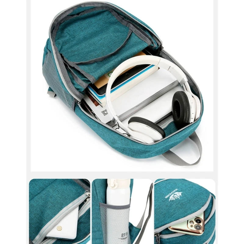 Упаковываемый рюкзак Походный рюкзак Водонепроницаемая сумка для скалолазания верховой езды кемпинга 517D . ' - ' . 2