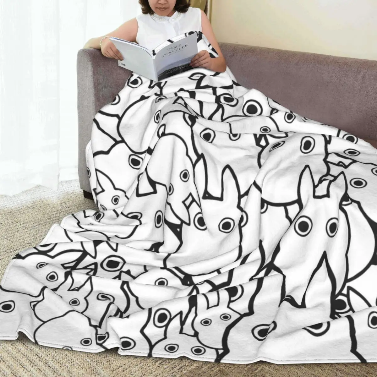 Фланелевое одеяло Тоторо, весна/осень, аниме Миядзаки, Многофункциональные легкие одеяла для постельных принадлежностей, Плюшевое тонкое одеяло для дивана . ' - ' . 1