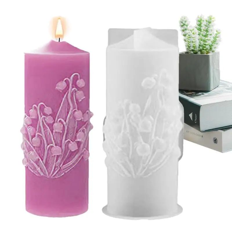 Форма для свечного воска, термостойкий и многоразовый контейнер для свечей, форма для свечи из смолы, Цилиндрическая свеча, силиконовая форма для домашнего декора . ' - ' . 2
